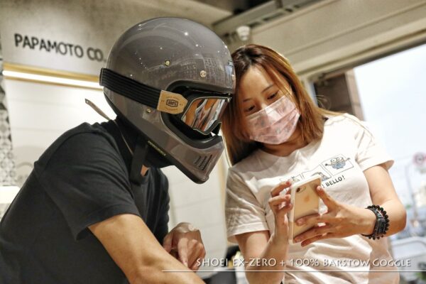 SHOEI EX-ZERO  灰色 山車帽 復古越野安全帽 水管灰