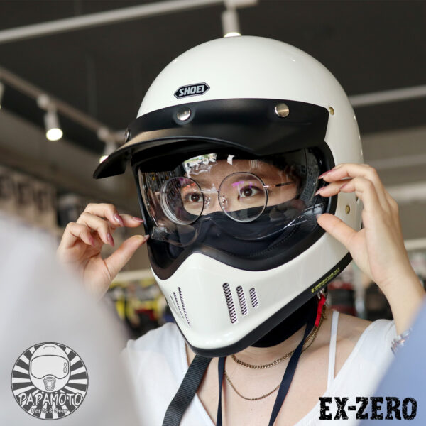SHOEI EX-ZERO 白色 山車帽 復古越野安全帽