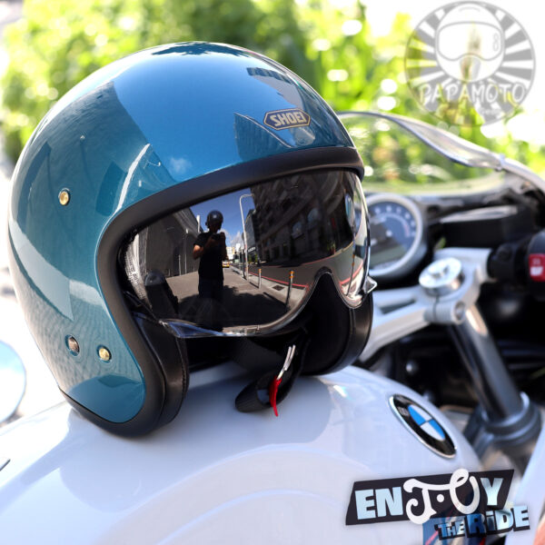 SHOEI JO 復古安全帽 湖水藍
