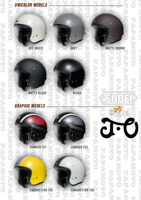 SHOEI JO  白色 復古安全帽