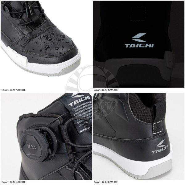 TAICHI RSS014 DRYMASTER 防水車靴 - 黑白