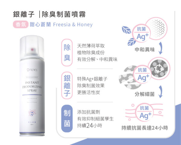 防御工事 銀離子除臭制菌噴霧-甜心蒼蘭 280ml