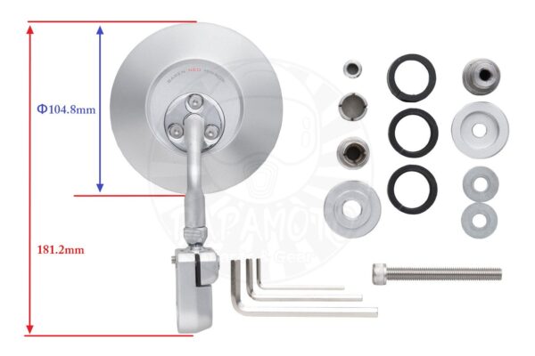 ANC102 TANAX NAPOLEON ANC-102 端子後照鏡(銀)