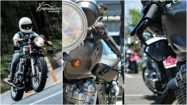 TANAX NAPOLEON NB-002 端子牛角後照鏡 (黑)
