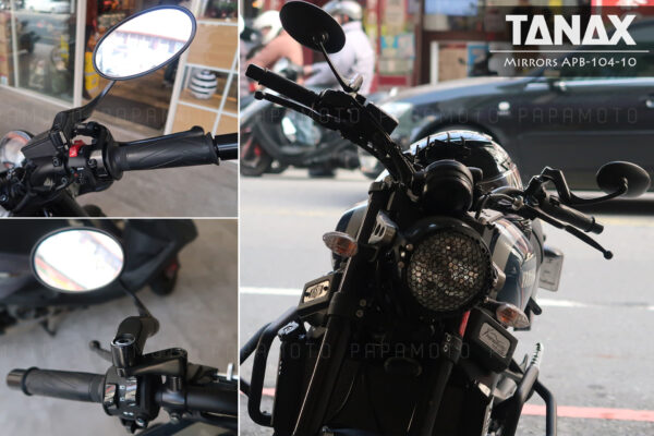 TANAX NAPOLEON APB-104-10 後照鏡 (黑)
