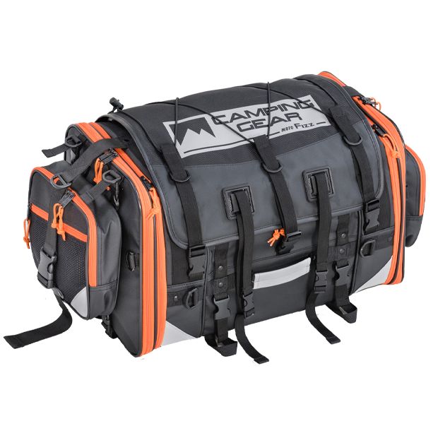 TANAX motoFizz MFK-254 露營後座包2(黑橘) 75L