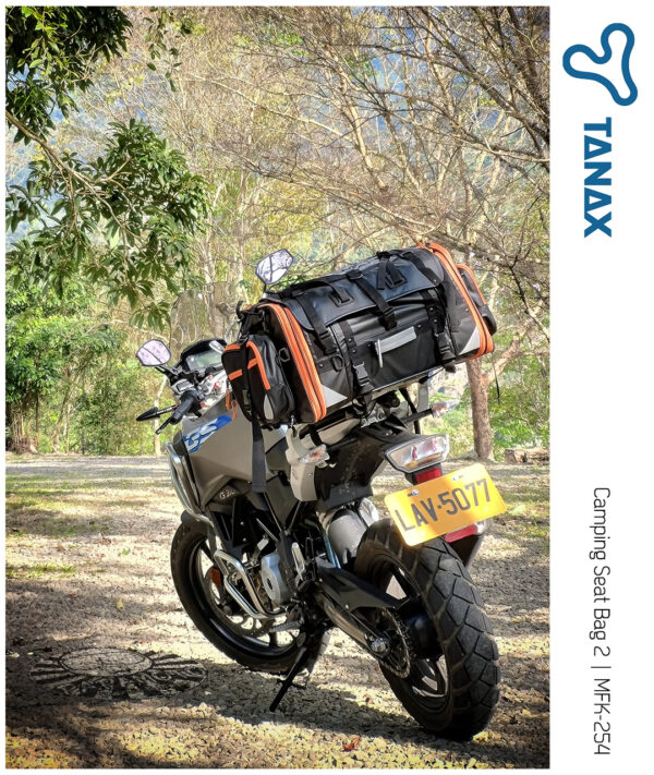 TANAX motoFizz MFK-254 露營後座包2(黑橘) 75L
