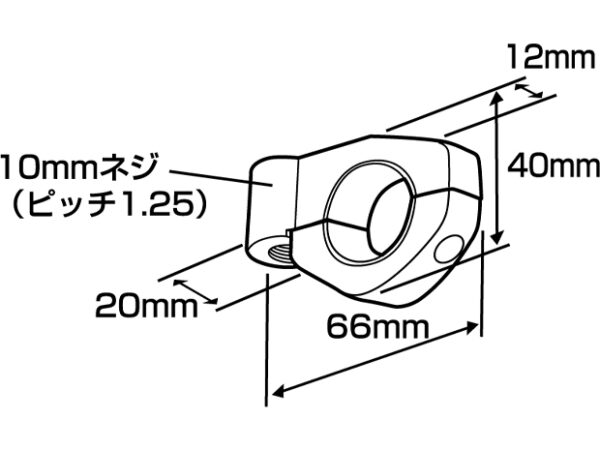 TANAX NAPOLEON SA-18 後照鏡座(單入) - 黑
