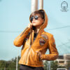 DEGNER FR19WJ-20 女版皮革防摔衣 (連帽皮衣