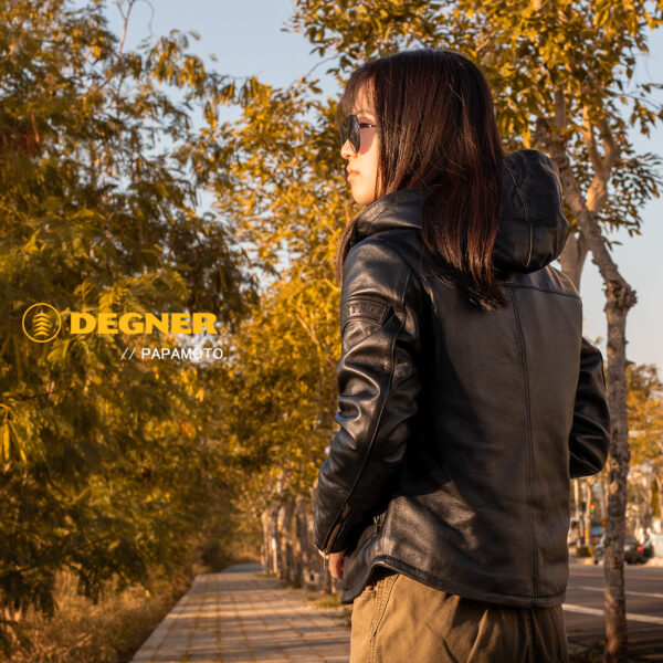 DEGNER FR19WJ-20 女版皮革防摔衣 (連帽皮衣