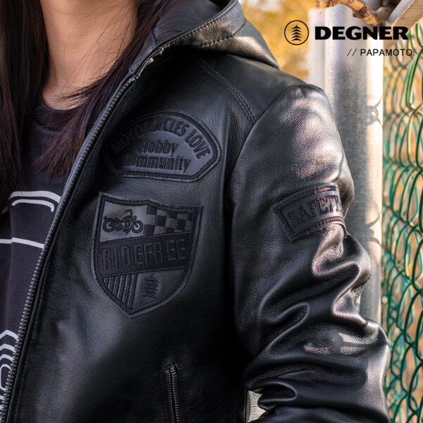 DEGNER FR19WJ-20 女版皮革防摔衣 (連帽皮衣