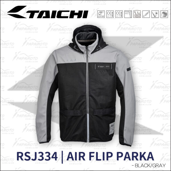 TAICHI RSJ334 夏季網眼防摔衣 - 黑灰
