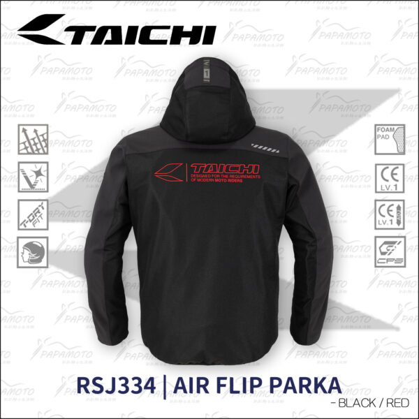 TAICHI RSJ334 夏季網眼防摔衣 - 黑紅