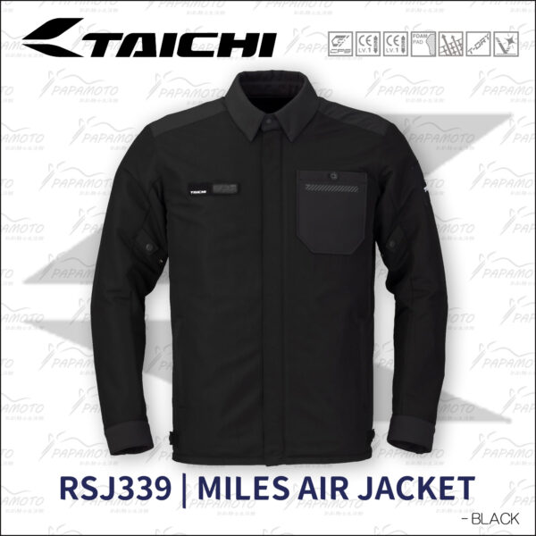 TAICHI RSJ339 夏季網眼防摔衣 - 黑 (軍裝 工裝
