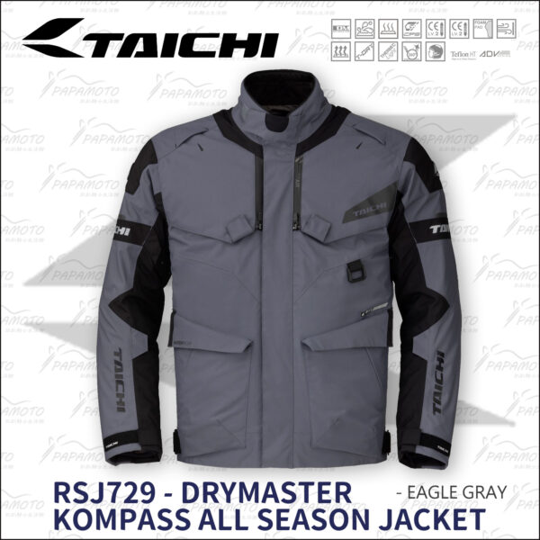 TAICHI RSJ729 ADV多功能防水防摔衣 - 灰 (四季 鳥服 Drymaster