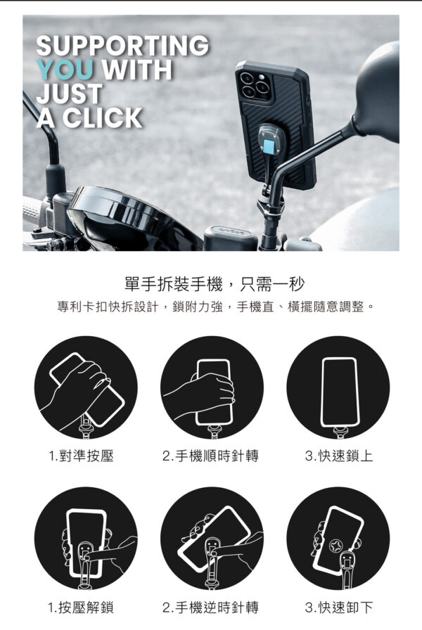 Intuitive Cube X-Guard 鋁合金後照鏡車架 (手機架