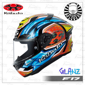 OGK KABUTO F17 GLANZ 全罩安全帽 - 藍黃