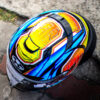 OGK KABUTO F17 GLANZ 全罩安全帽 - 藍黃