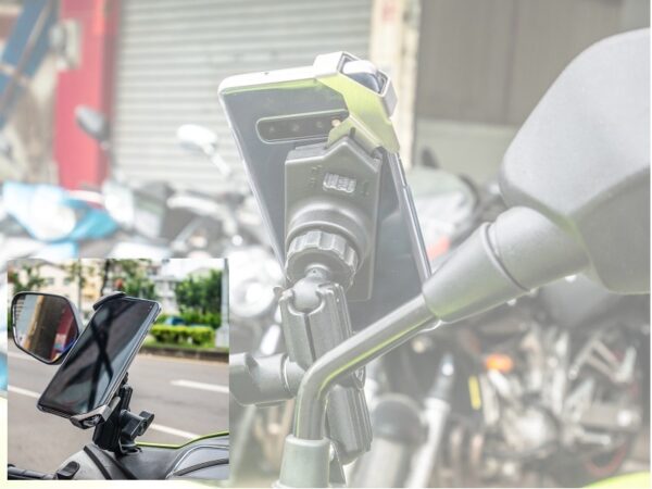 TakeWay LA1-PH05-AnvPro 黑隼Z手機座-雙磁浮 後照鏡款