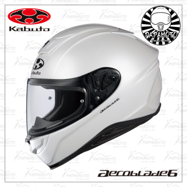 OGK KABUTO Aeroblade 6 全罩安全帽 - 白 (空刀)
