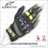 Alpinestars HALO 綠黑黃 夏季皮革騎士手套
