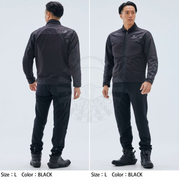 TAICHI RSJ345 夏季網眼防摔衣 - 黑 (7件式護具