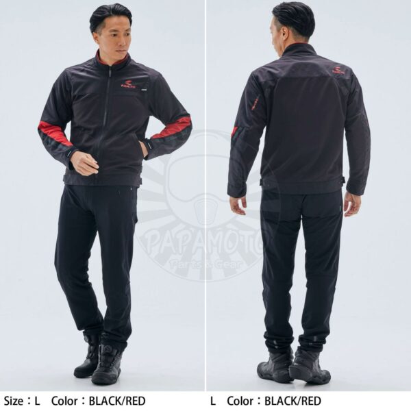 TAICHI RSJ345 夏季網眼防摔衣 - 黑紅 (7件式護具