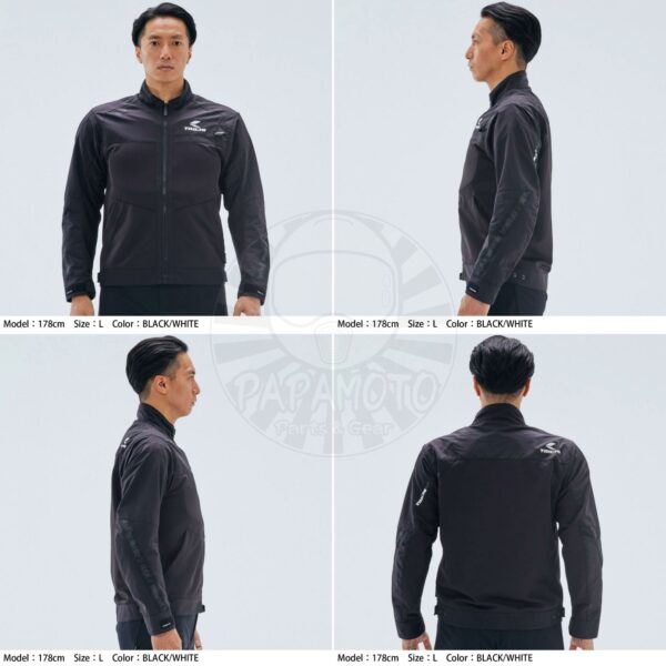 TAICHI RSJ345 夏季網眼防摔衣 - 黑白 (7件式護具