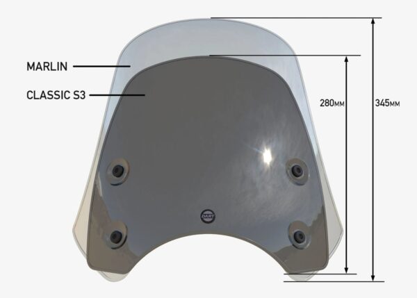 TRIUMPH SpeedTwin  - DART Piranha S3 短版風鏡