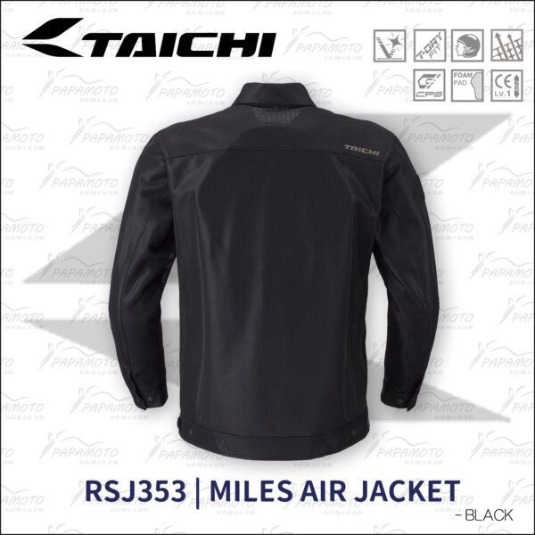 TAICHI RSJ353 夏季網眼防摔衣 - 黑 (軍裝 工裝