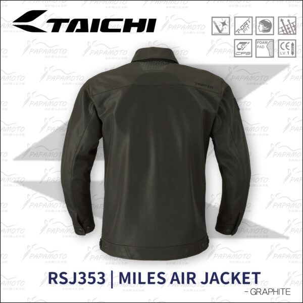 TAICHI RSJ353 夏季網眼防摔衣 - 深灰 (軍裝 工裝