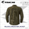 TAICHI RSJ353 夏季網眼防摔衣 - 卡其綠 (軍裝 工裝