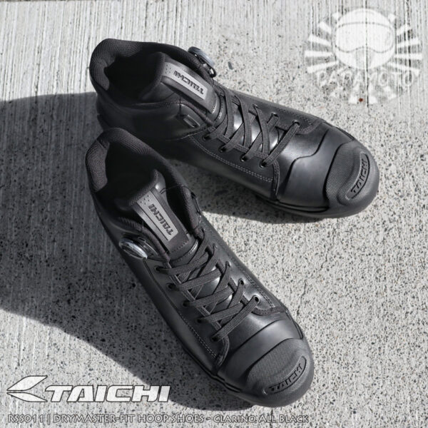 TAICHI RSS011 DRYMASTER 防水車靴 - 全黑 Clarino皮革