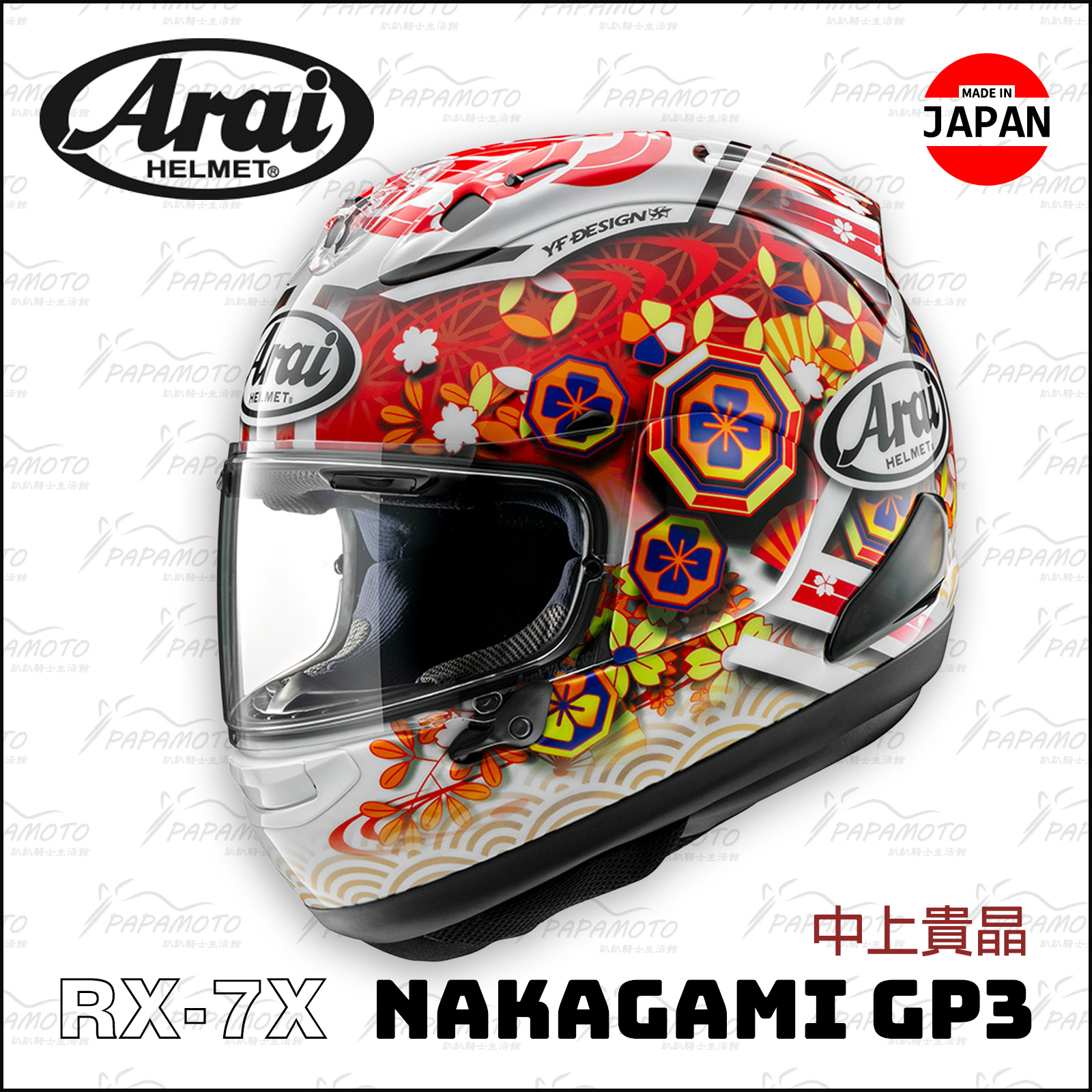 ARAI RX-7X NAKAGAMI GP3 – 中上貴晶– 趴趴騎士生活館=網路商店