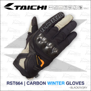 TAICHI RST664 騎士冬季防水手套-黑/象牙白