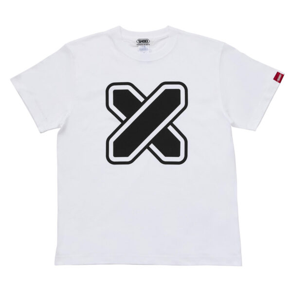 SHOEI NEXT LINE CROSS LOGO T-Shirt - 白色