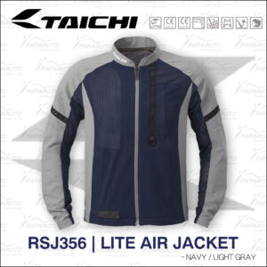 RSJ356NV71_1 TAICHI RSJ356 夏季網眼防摔衣 - 藍灰